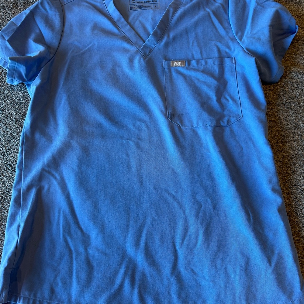 Figs Ceil Blue Scrub Set Size Sm